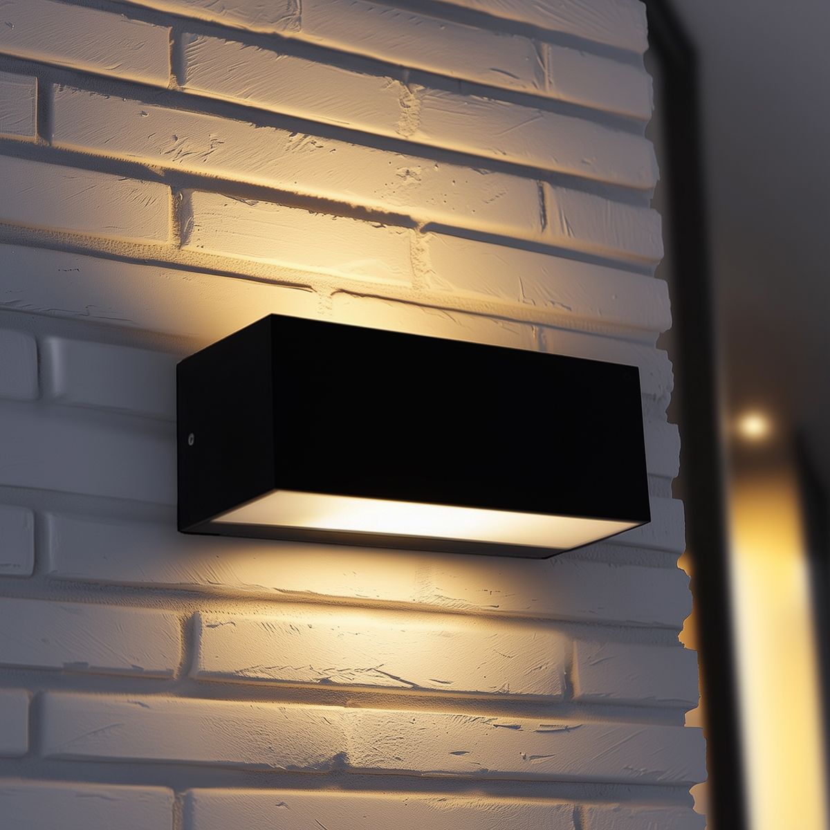 Smart  moderne wandlamp zwart IP54 incl. Wifi A60 - Houks