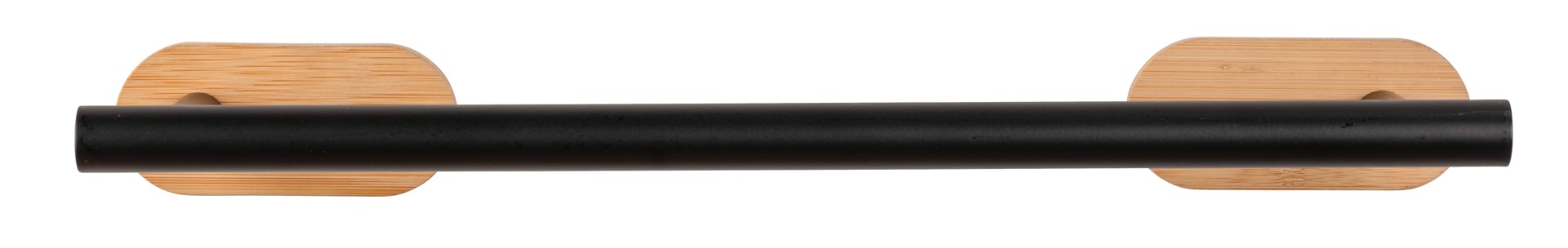 Wenko Orea Turbo-Loc Bamboo handdoekhouder 40cm zwart mat