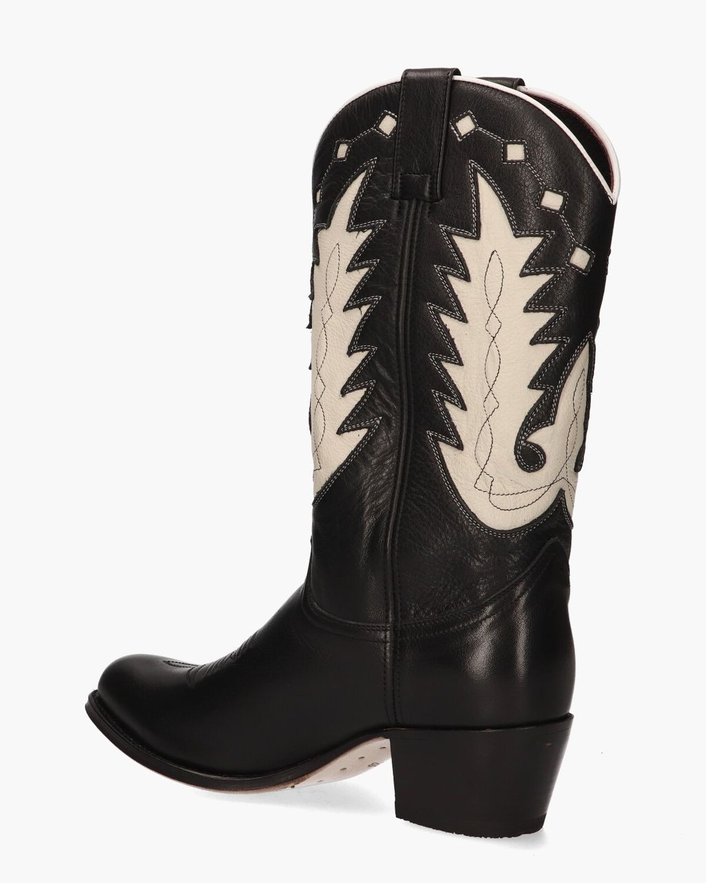 Sendra 18172 Zwart/Wit Damesboots