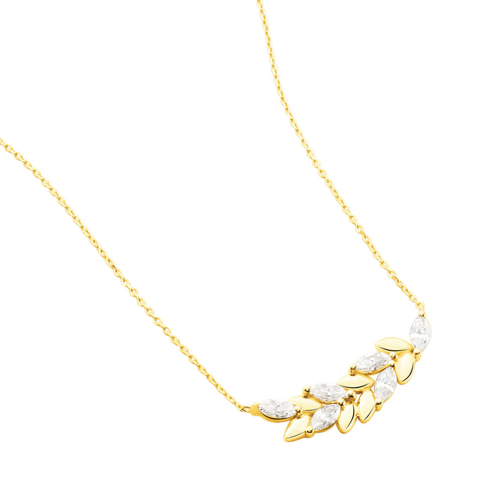 Collier Alexine Or Jaune Oxyde De Zirconium