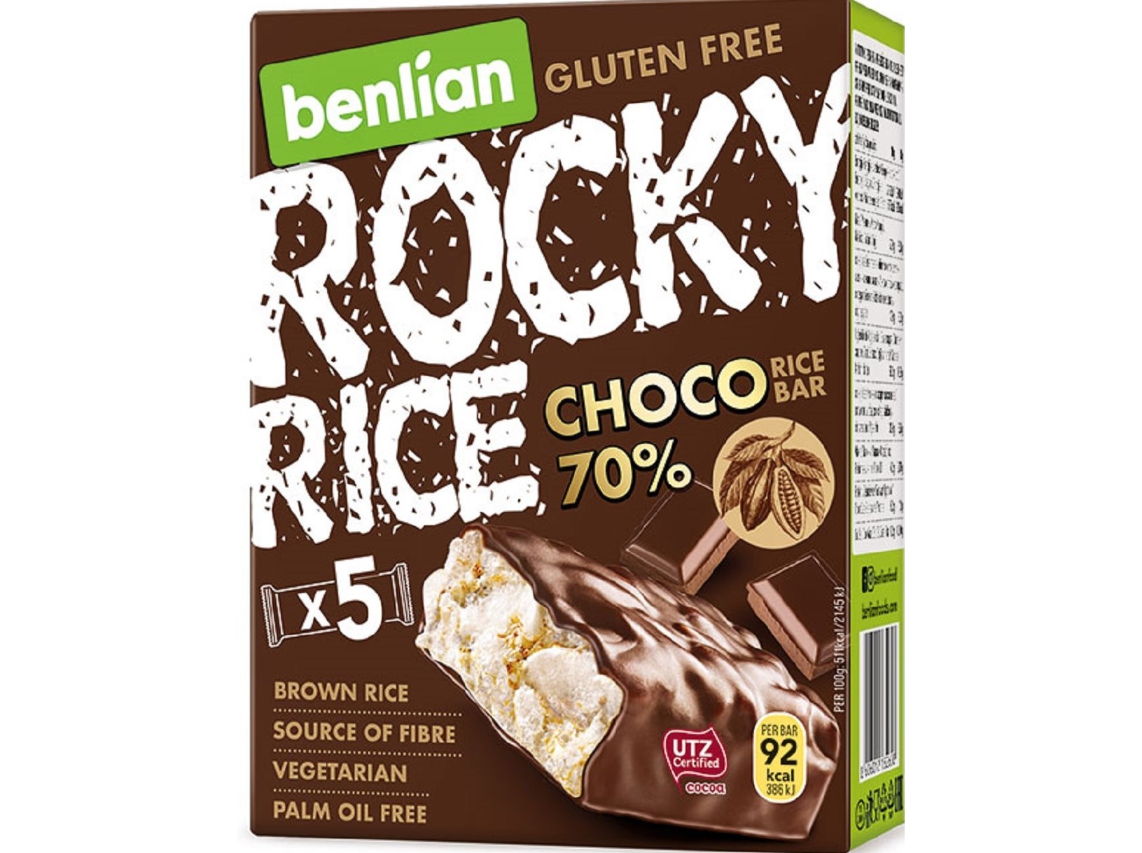 BARRA BENLIAN ARROZ CHOCOLATE NEGRO 90G