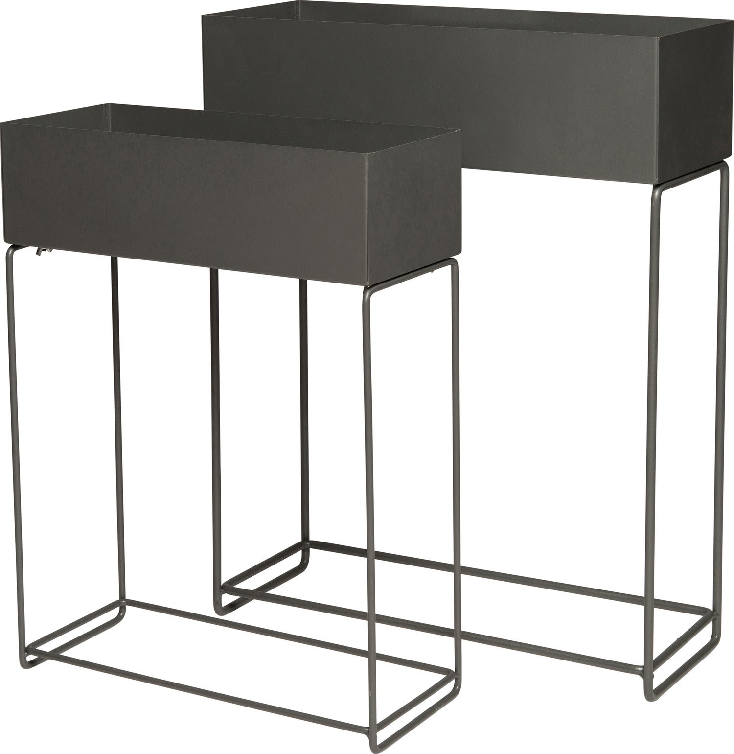 Intratuin plantenbak Zoey op voet grijs 45 x 18 x 60 cm