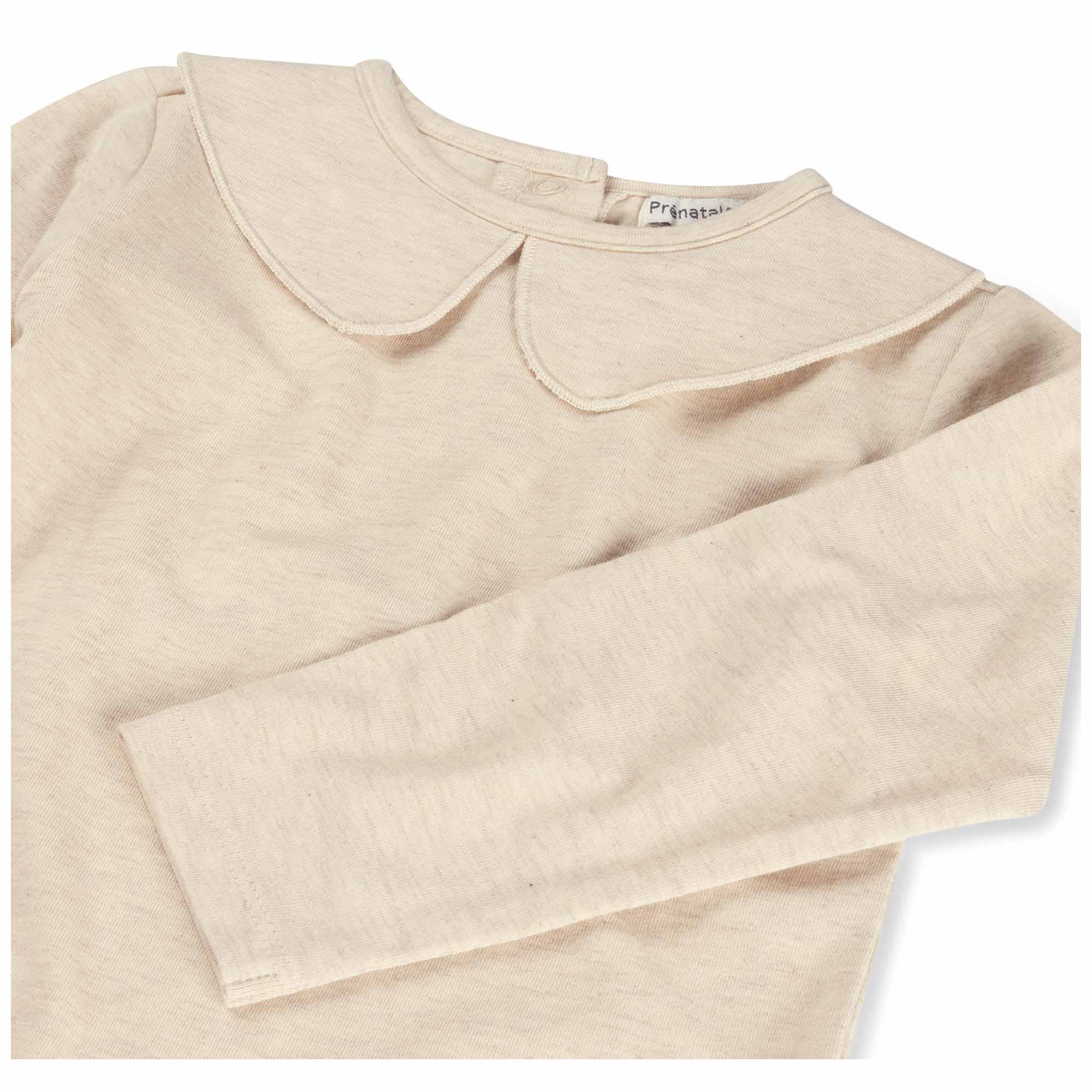 Prénatal baby shirt lange mouwen effen beige