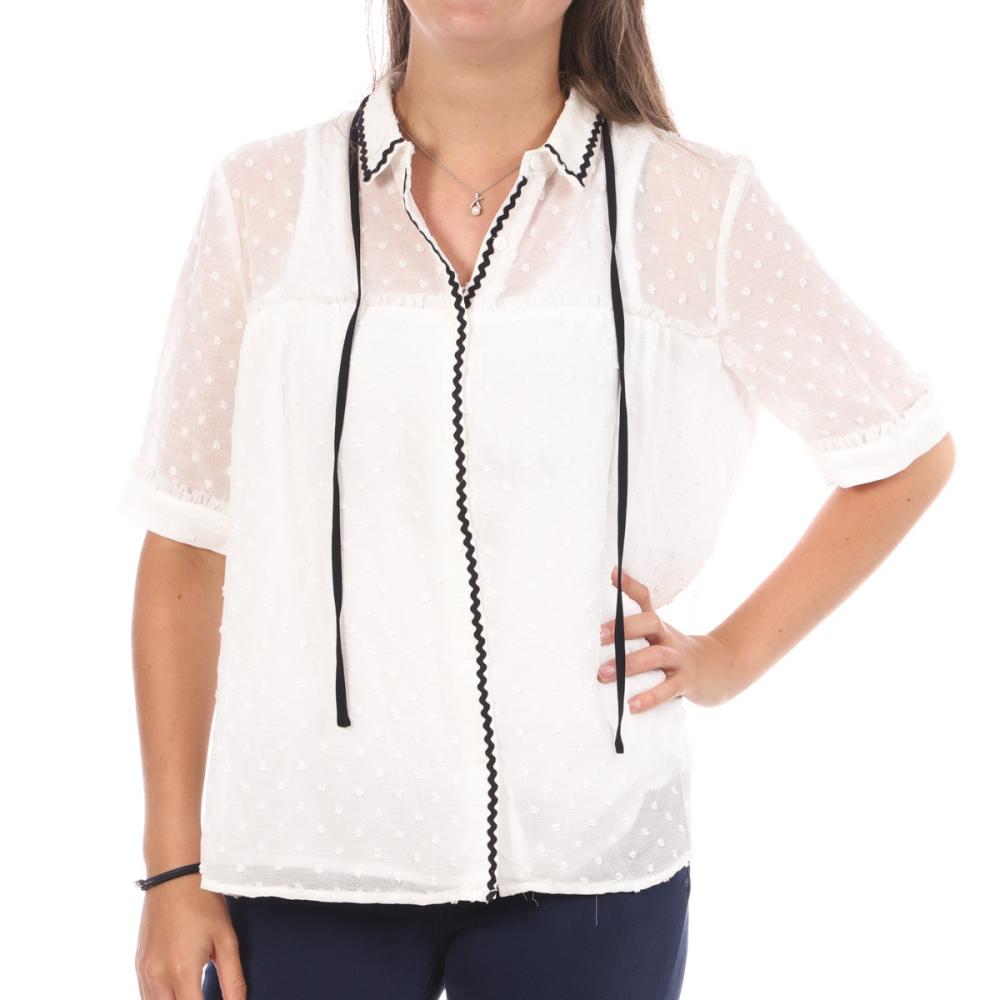 Teddy Smith Chemise Blanche Femme Teddy Smith Caliana Plumeti
