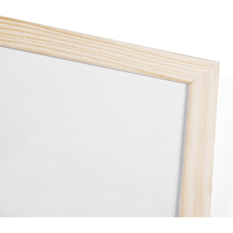 Tableau blanc laqué cadre bois Bi-Office