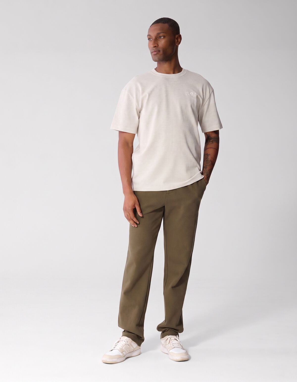Honeycomb T-shirt Lichtgrijs