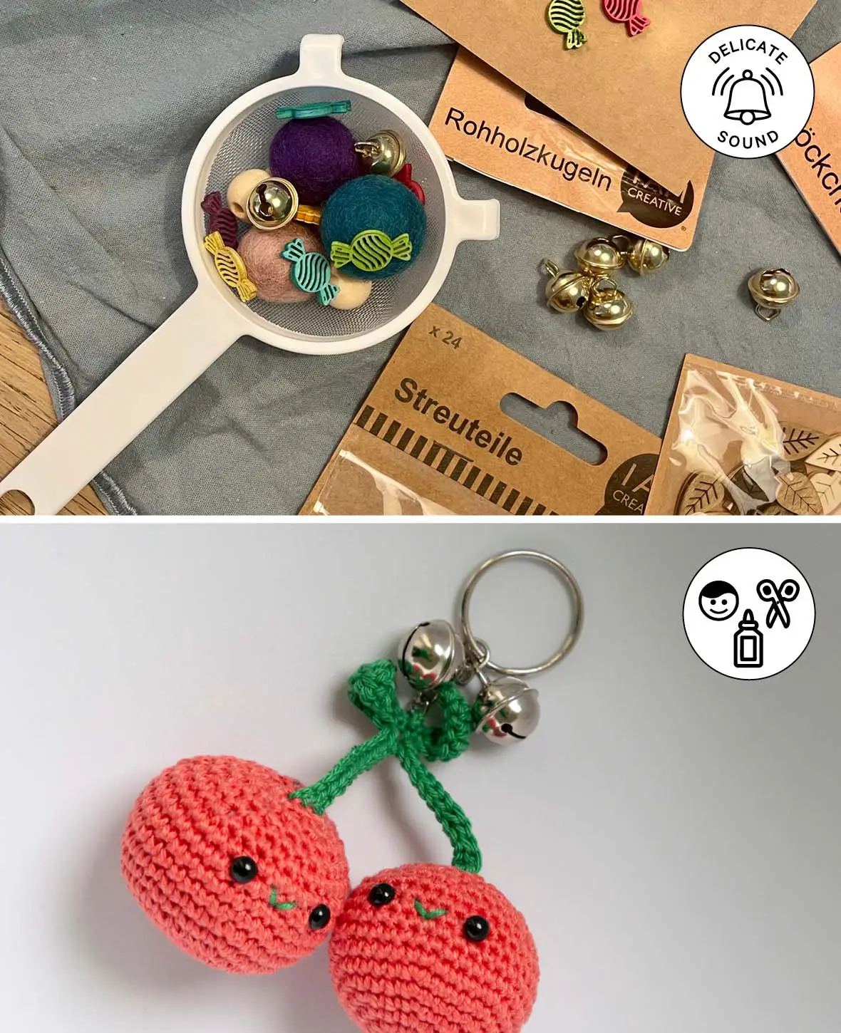 (10er Set) Metall Glöckchen DIY Bastel Gocken - Silber
