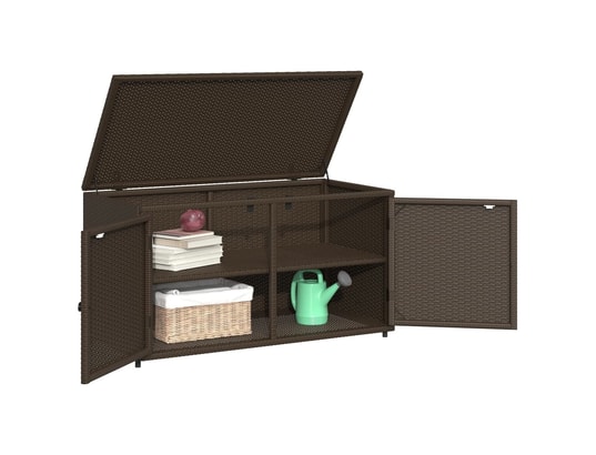 VIDAXL - Armoire de jardin Armoire de rangement jardin marron 110x55x60,5cm résine tres...