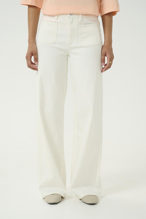 Kaffe witte dames broek