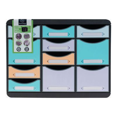 Exacompta Beeblue - Module de classement 11 tiroirs - couleurs assorties