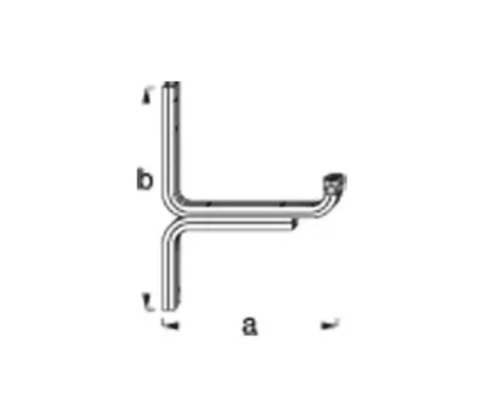 Alfer wandhaak type 5, D 175 x H 220 mm, blank aluminium