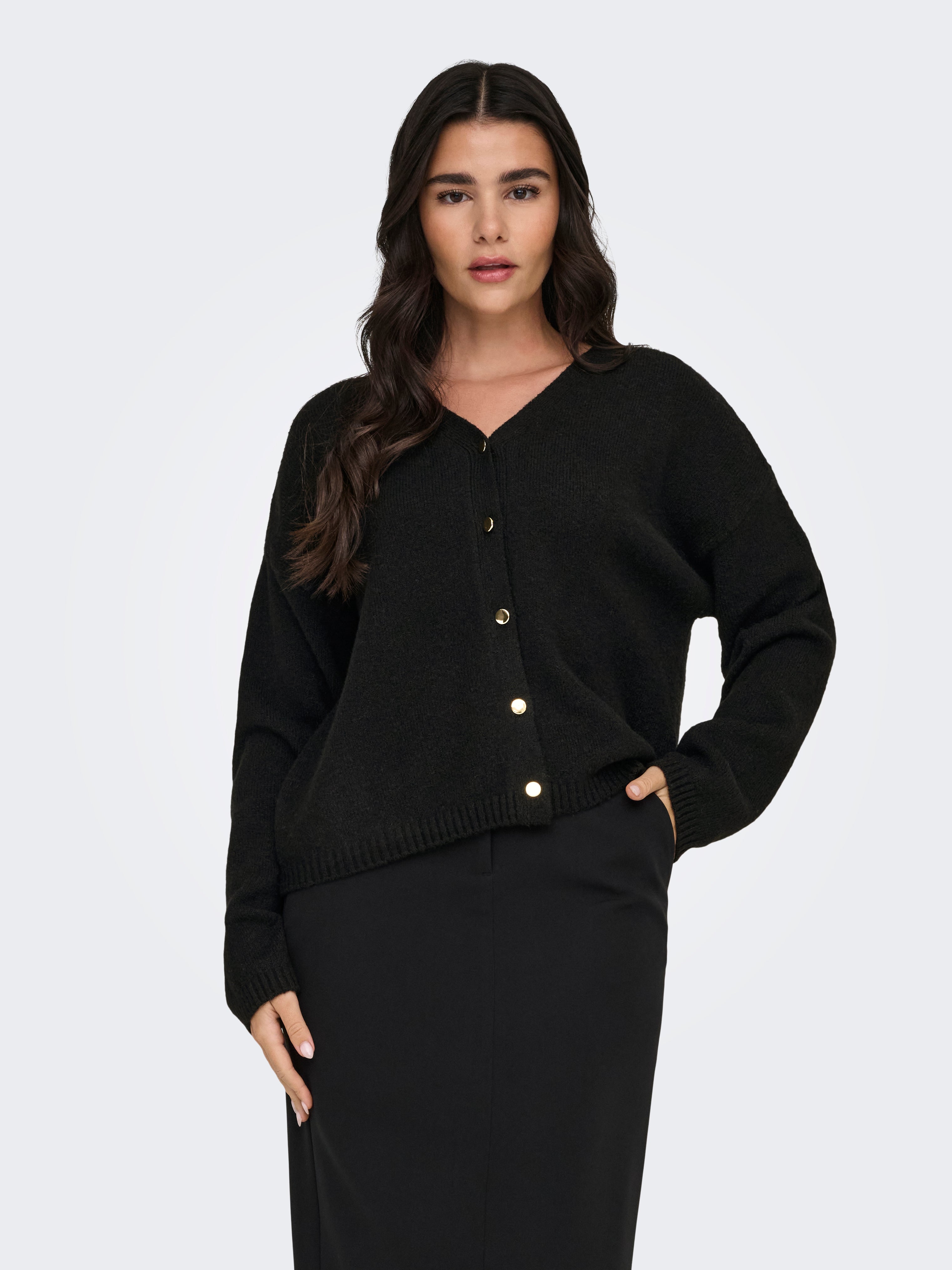 JDYBRAVE Strickjacke Black