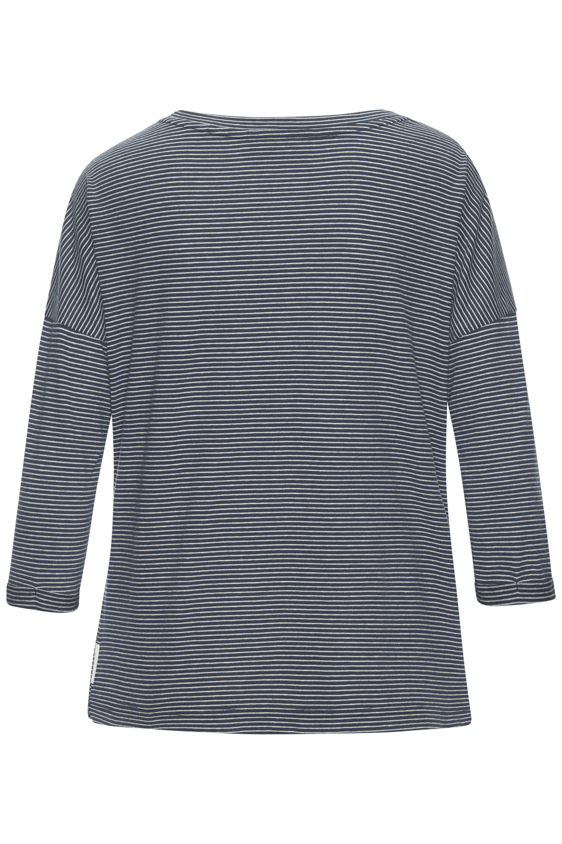 Elbsand 3/4-Arm-Shirt »Veera«, mit Logoprint und überschnittenen Schultern, lässiges Shirt