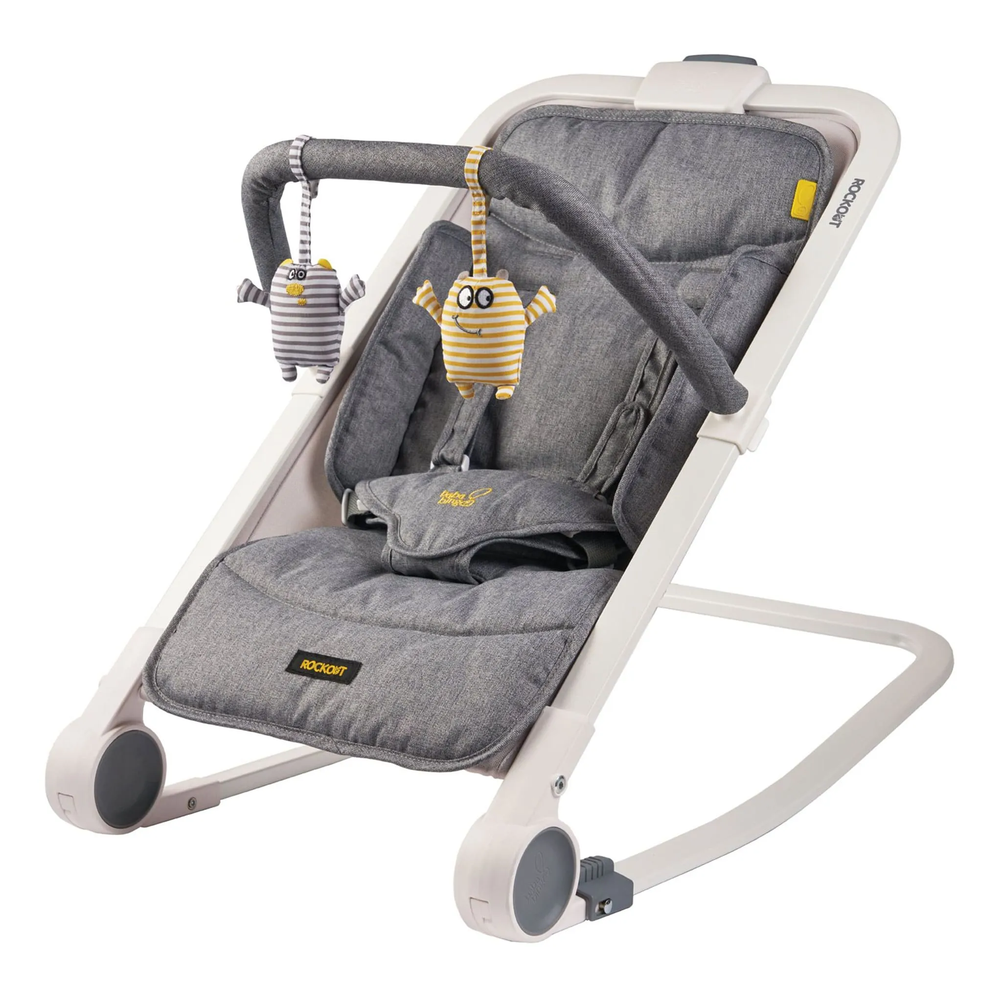 BabaBing Siège Berçant pour Bébé - Monstre Gris Mélange
