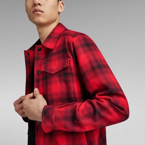 G-Star Raw - D23662-C904 OVERSHIRT-G090 DK FLAME Rojo