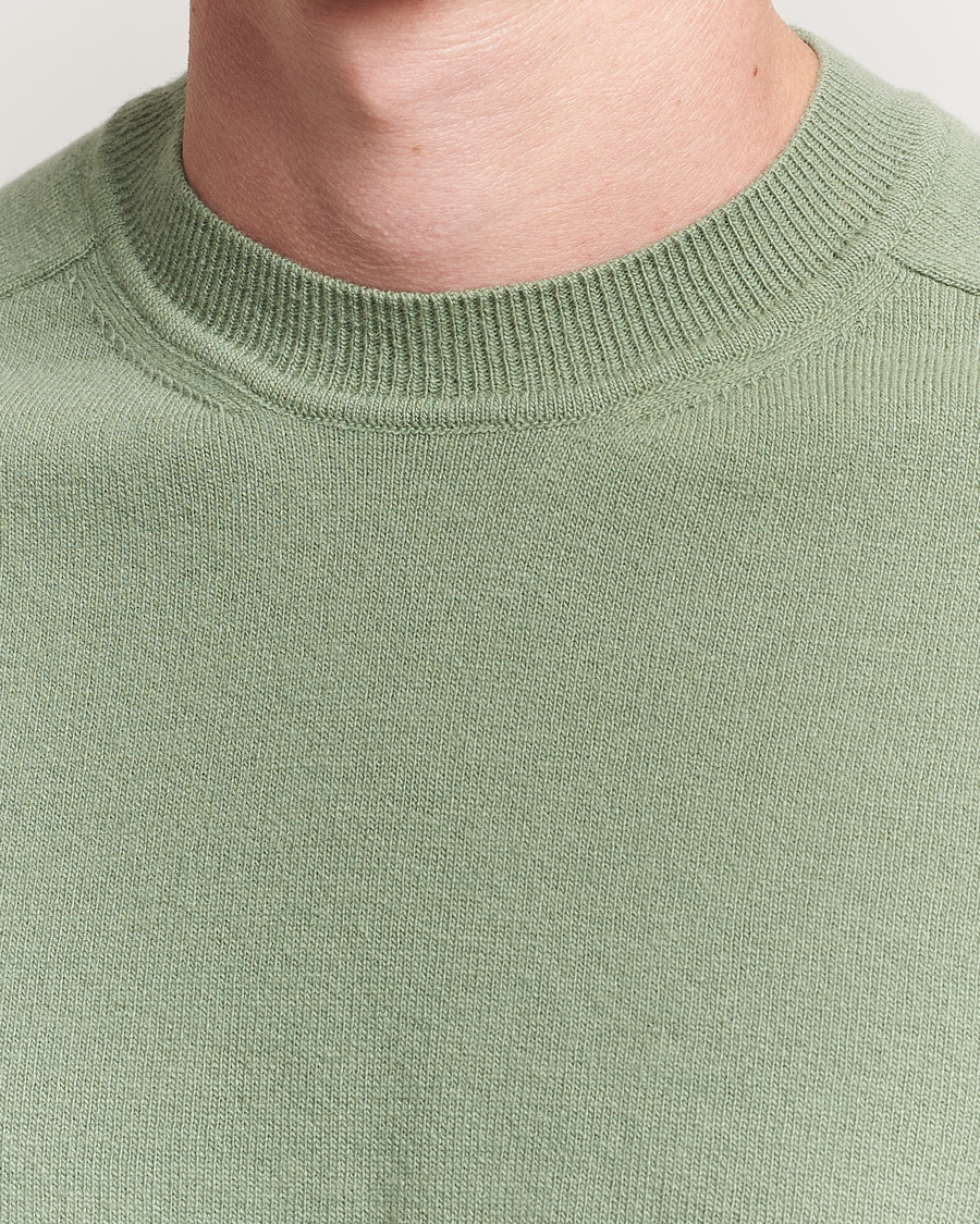 Altea Wool/Cashmere Crew Neck Pullover Green
