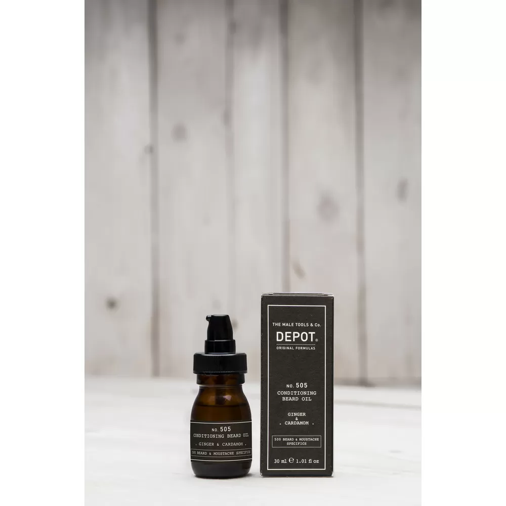 Depot 505 Conditioning Beard Oil Leather & Wood - 30 ml.