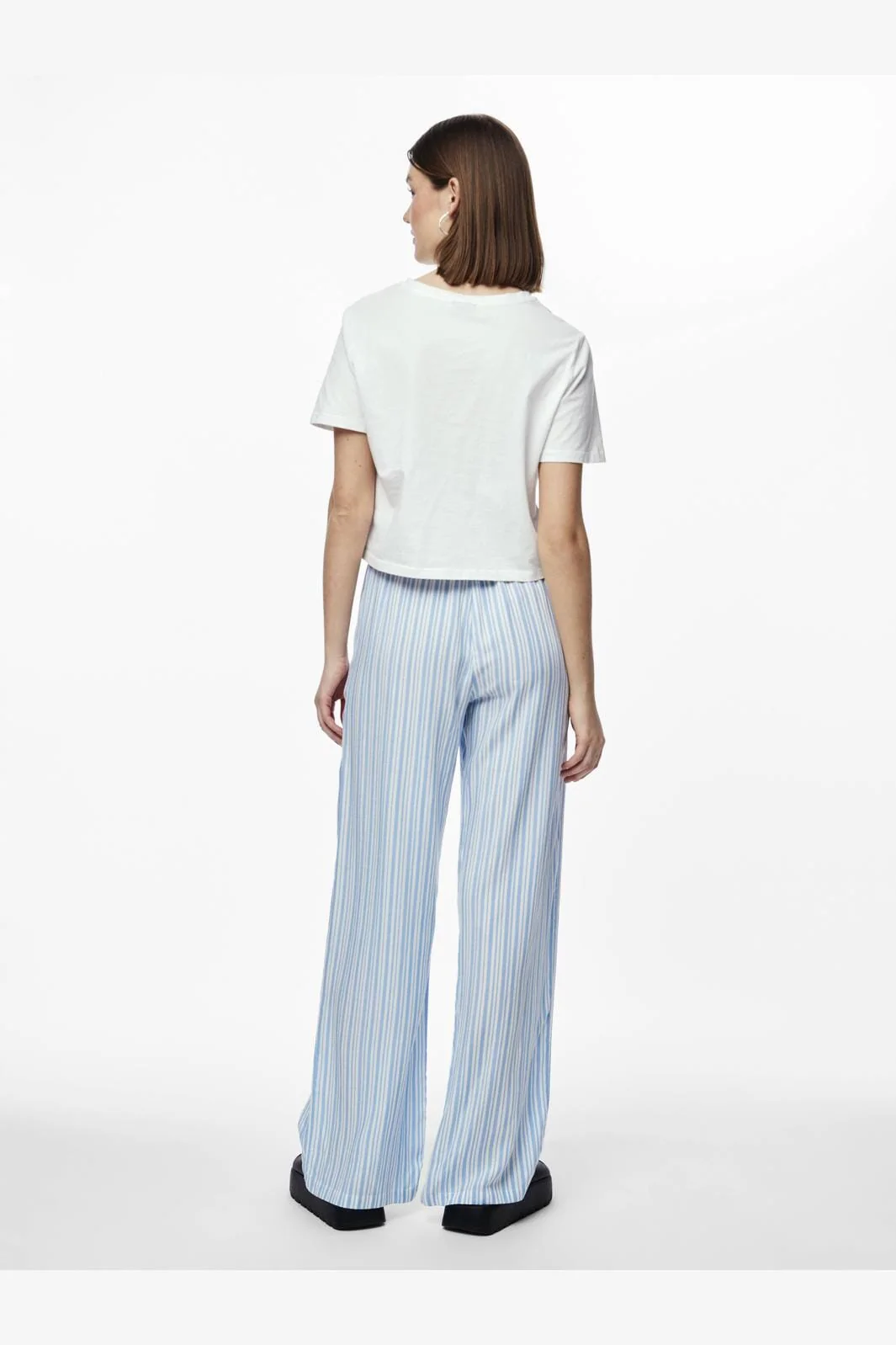 Pieces Pcalvina Pants 4472394 blue bell cloud dancer
