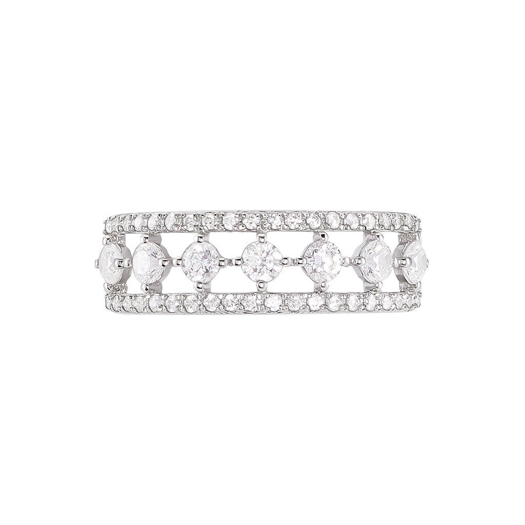 Bague The Crown Or Blanc Oxyde De Zirconium