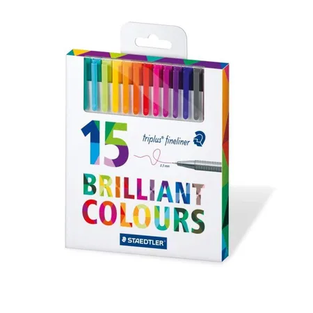 STAEDTLER® Fineliner triplus Brilliant Colours, 15-teiliges Etui