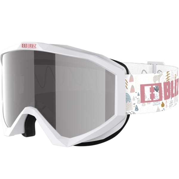 Masque de ski BLIZ LINER JR WHITE-PINK LOGO/PINK SILVER MIRR