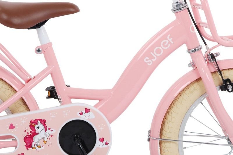 SJOEF Classic Meisjesfiets 16 inch - Roze