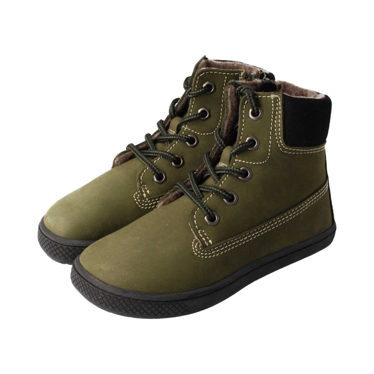 WL4202-FX5 khaki JACK nubuck fleece wool laces zipper Weite/W