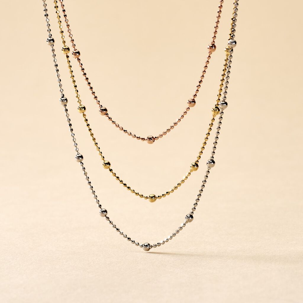 Collier Daralea Argent Tricolore