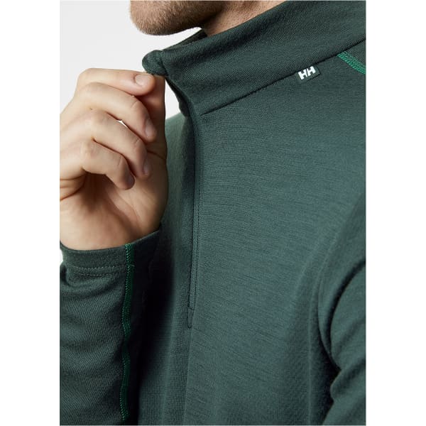 T-shirt thermique HELLY HANSEN LIFA MERINO MIDWEIGHT 1/2 ZIP DARKEST SPRUCE/ANGORA