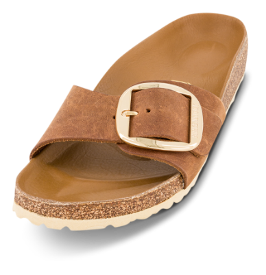 Birkenstock Madrid Big Buckle Original Sandal Narrow Cognac 1006525