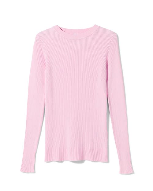 haut femme Louisa côtelé rose