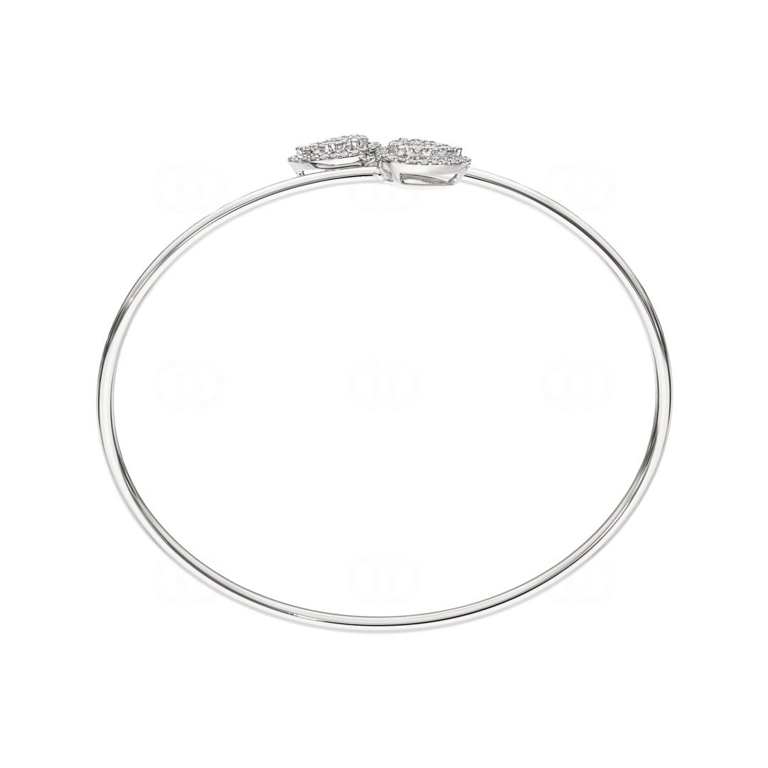 0.50 Karat Diamantarmreif 750/18 K Weissgold