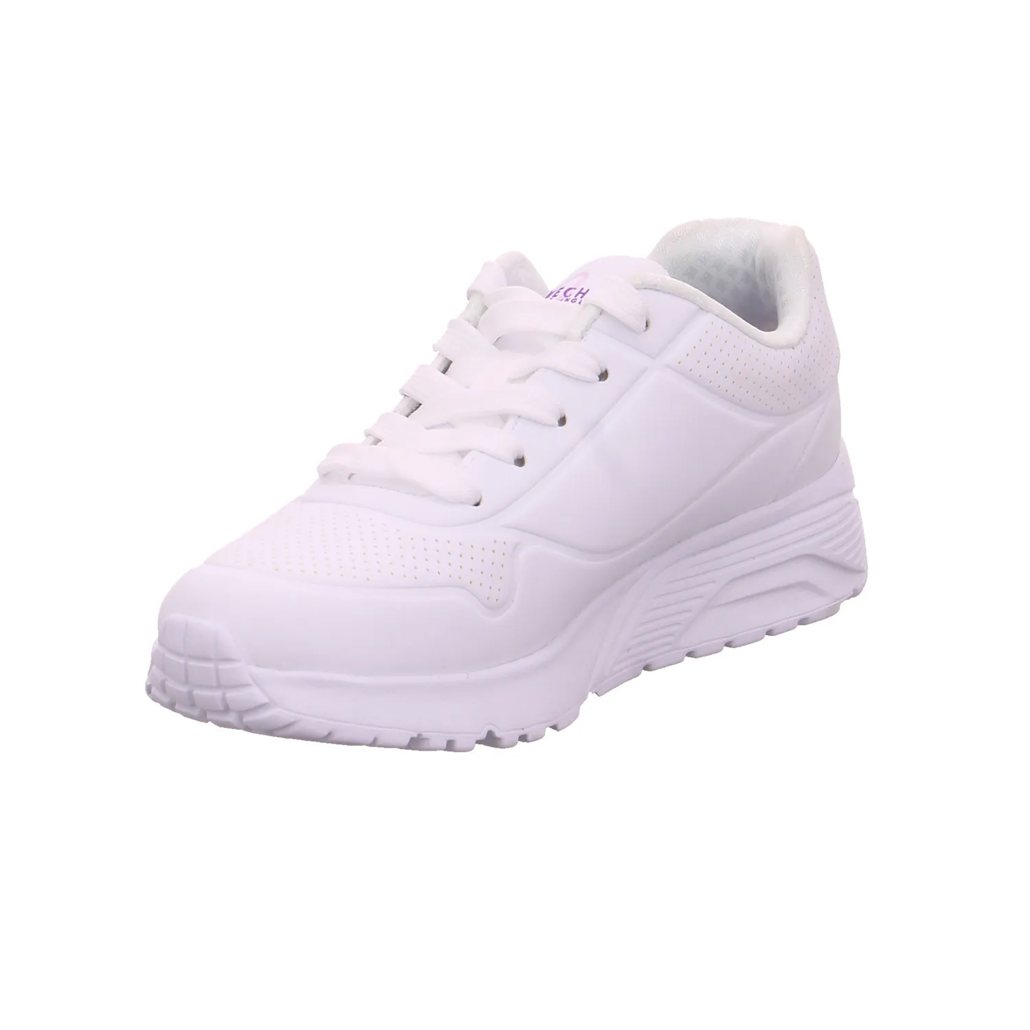 SKECHERS Mädchen-Halbschuh Binder Weiss Lederimitat  Sneaker