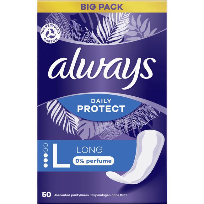 Always Daily Protect Inlegkruisjes Long 50 Stuks