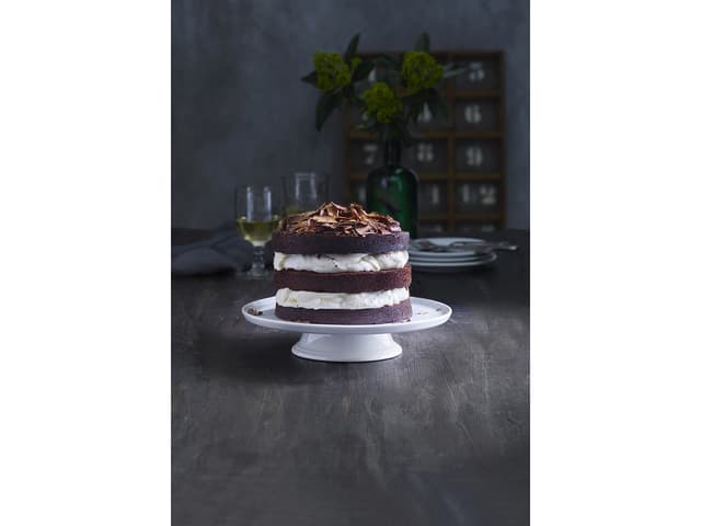 Pillivuyt Serie Originale Kagefad på fod Dia 30 cm Hvid