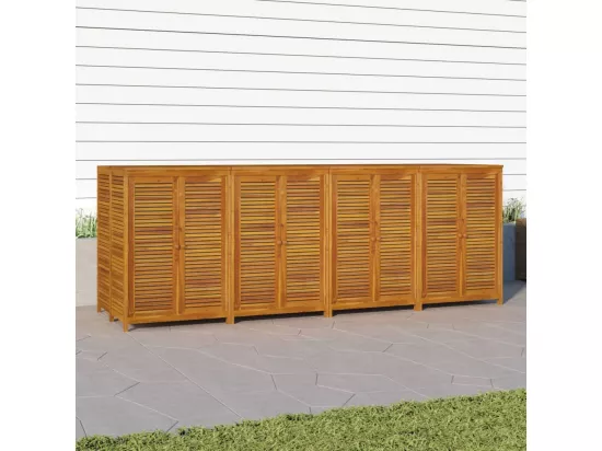 Boîte de rangement de jardin 280x87x104 cm bois massif d'acacia
