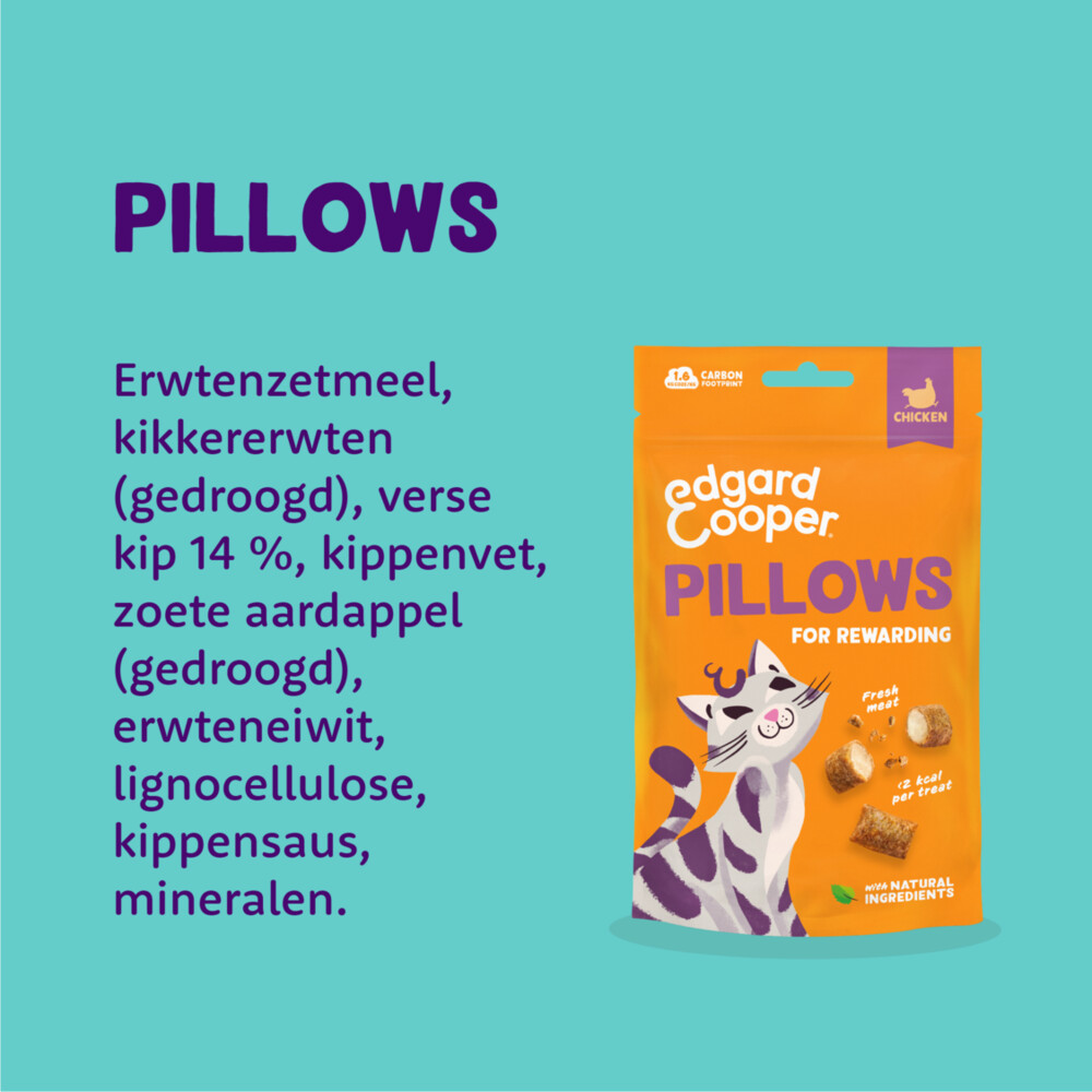 Edgard & Cooper Adult Pillows Kattensnack Kip60 gr