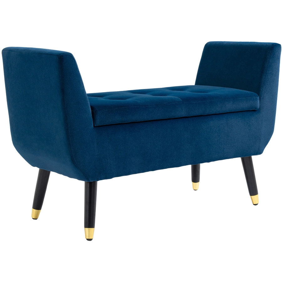 HOMCOM Sitzbank mit Stauraum blau