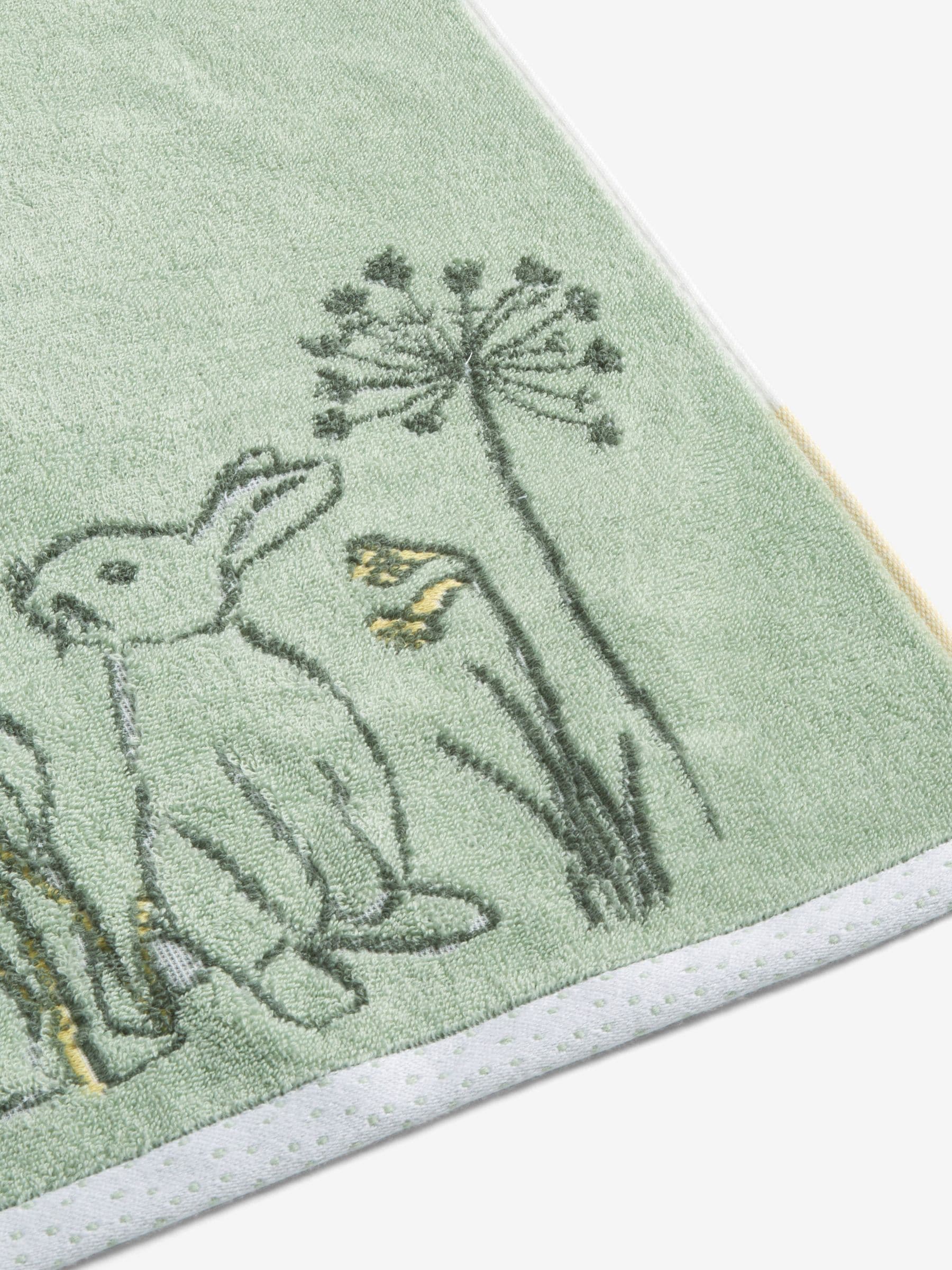 100% katoenen handdoek met lente-en konijntjesmotief