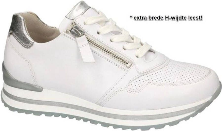 Gabor Witte Zilveren Leren Sport Basket Multicolor Dames
