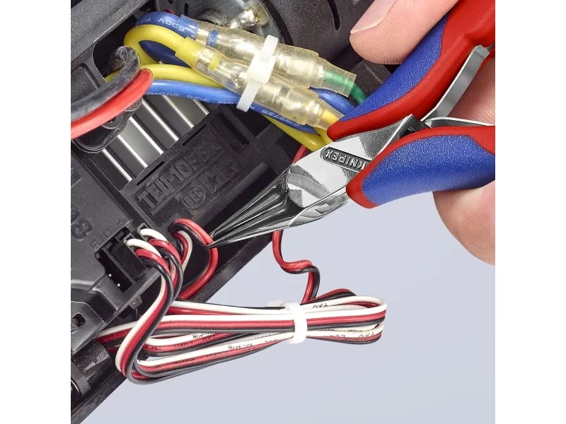 Knipex 35 32 115, Nåletang, 1 mm, 2,25 cm, Stål, Blå, Rød, 115 mm