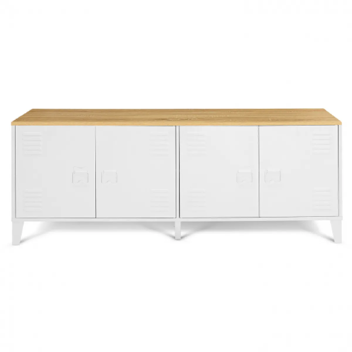 Idmarket MARKET Buffet ESTER 4p blanc pla bois