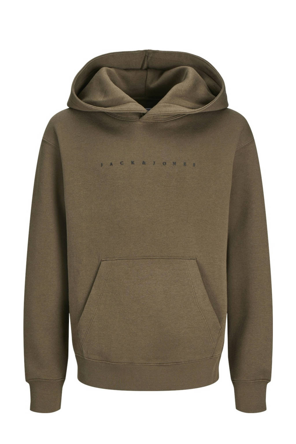 JACK & JONES hoodie JJESTAR met logo bruin