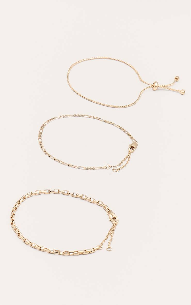 Doré Bracelets Multipack Assortis À Chaînes Délicates