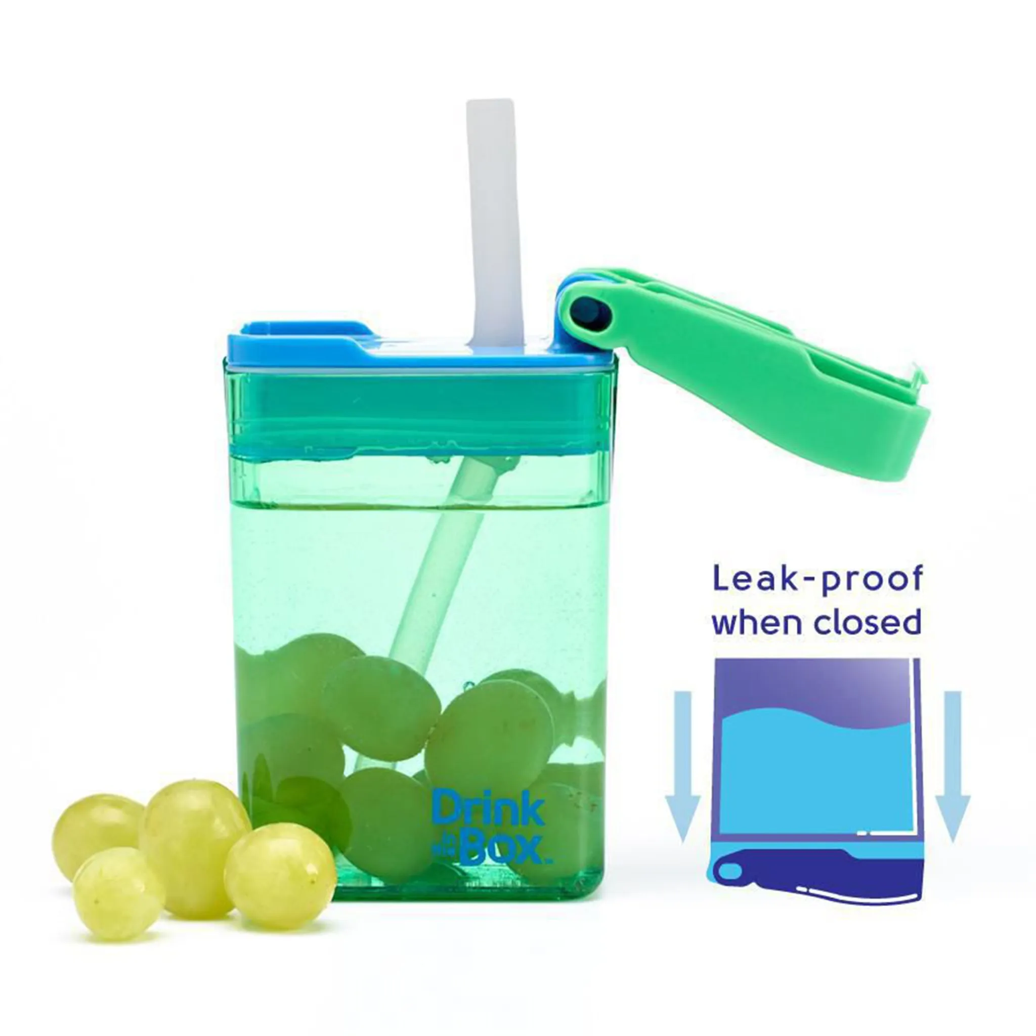 Drink in the Box Contenant avec Paille 8oz- Vert