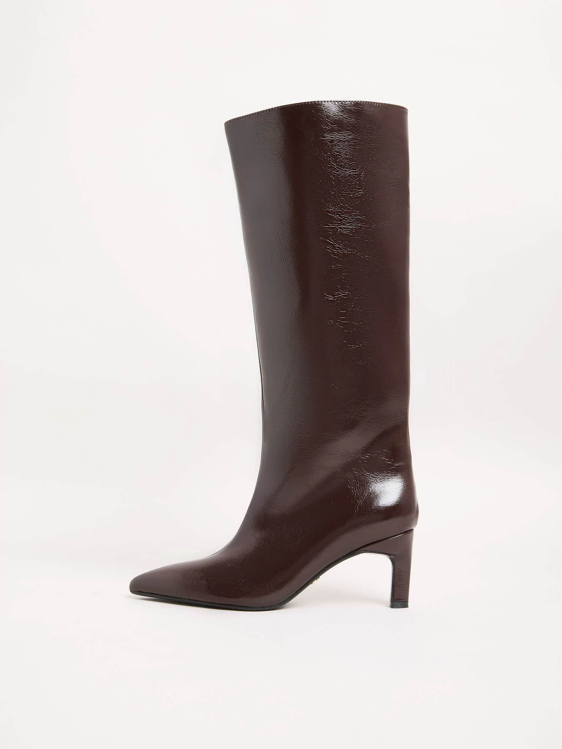 Bordeauxrood - Lipsy Faux Leather Knee High Low Kitten Heel Boots