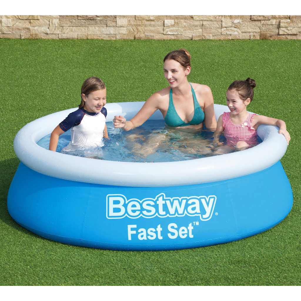 Bestway Fast Set opblaaszwembad, rond, 183x51 cm, blauw