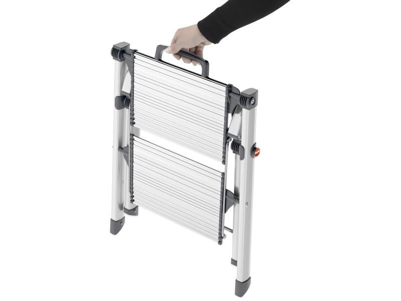 Hailo Trittleiter MK80 Comfort Line 2 Stufen Der kompakte Komfort-Klapptritt