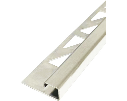 Vierkant eindprofiel, geborsteld roestvrij staal, 300 cm, 11 mm