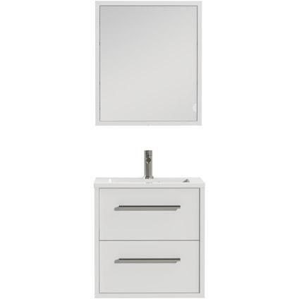 Tiger Boston badmeubel met spiegelkast en witte wastafel 60cm wit
